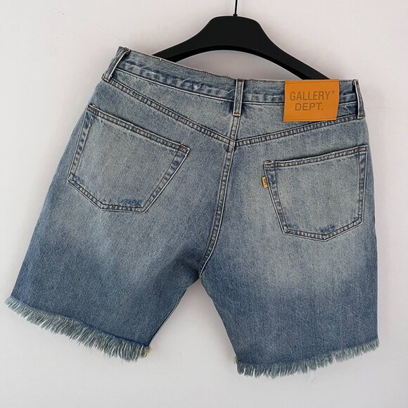Gallery Dept Washed Blue Denim Shorts - Picture 7 of 8
